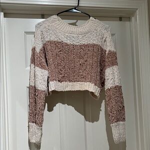 Windsor Cream and Brown Knit Sweater